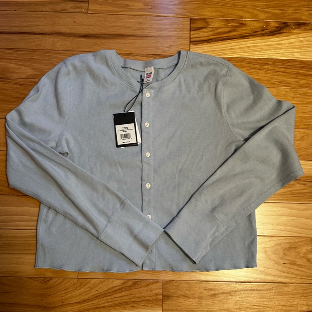 NWT Re/Done Hanes Henley cardigan